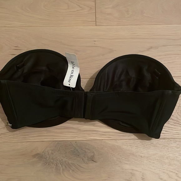La Vie en Rosa black strapless bra size 34D - Picture 2 of 9
